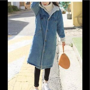 Omoone Oversized Boyfriend Style Jean/denim coat